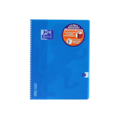 Oxford Openflex - Cahier polypro à spirale A4 (21x29,7 cm) - 100 pages - grands carreaux (Seyes) - disponible dans différentes couleurs