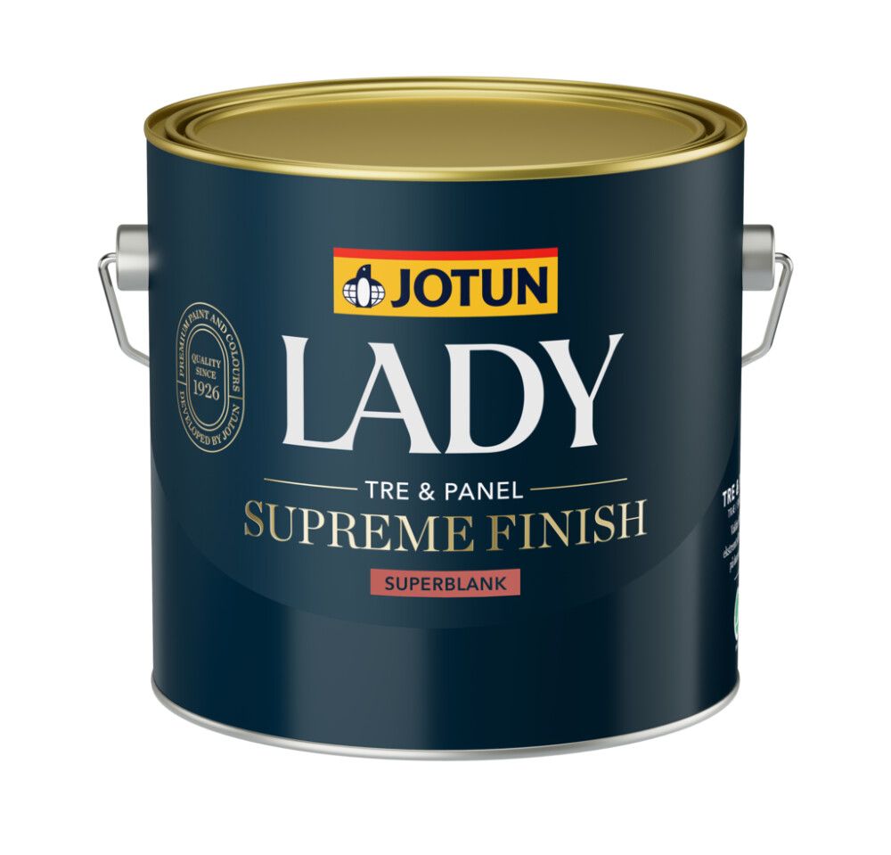 MALING JOTUN LADY SUPREME FINISH 80 SUPERBLANK HVIT 2,7L