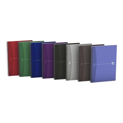 Oxford Office Essentials - Cahier à spirale A4 (21x29,7 cm) - 180 pages - grands carreaux (Seyes) - disponible dans différentes couleurs