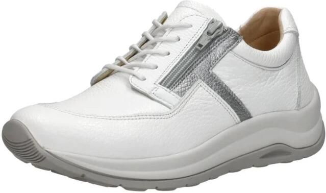 Wolky Comfortabele Leren Sneaker met Metallic Accents White Dames