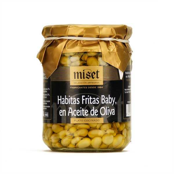 Petites fèves frites à l'huile d'olive