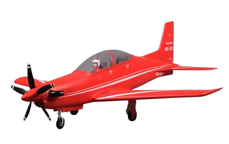 Motorflugzeug Pilatus PC-21 1100 mm PNP<br>Tiefdecker Flugmodell mit Einzeihfahrwerk