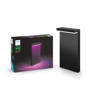 Philips Hue sokkellamp Nyro zwart - wit en gekleurd licht 14W