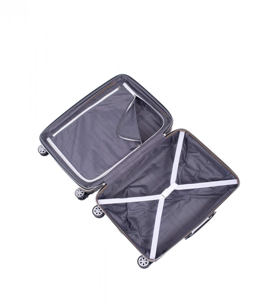 Mala de viagem média Calvin Klein Odyssey 70L marrom - 42x28x59cm -