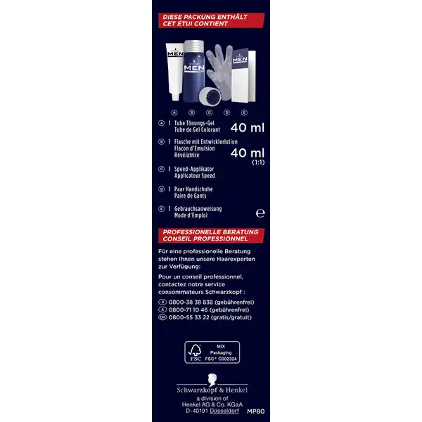 Anti-Grau-Tönungs-Gel 80 Schwarzbraun