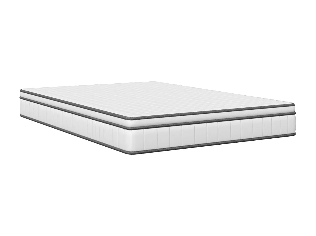Matelas 140 x 190 cm ressorts ensachés et surmatelas intégré ép.25cm
