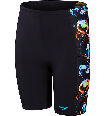 Speedo Badehose - Digital Panel Jammer - Schwarz/Orange