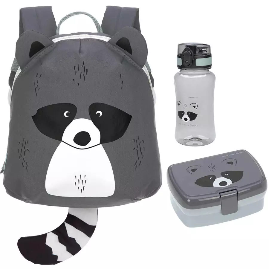 Lässig Kinderrucksack mit Brotdose & Trinkflasche About Friends grau