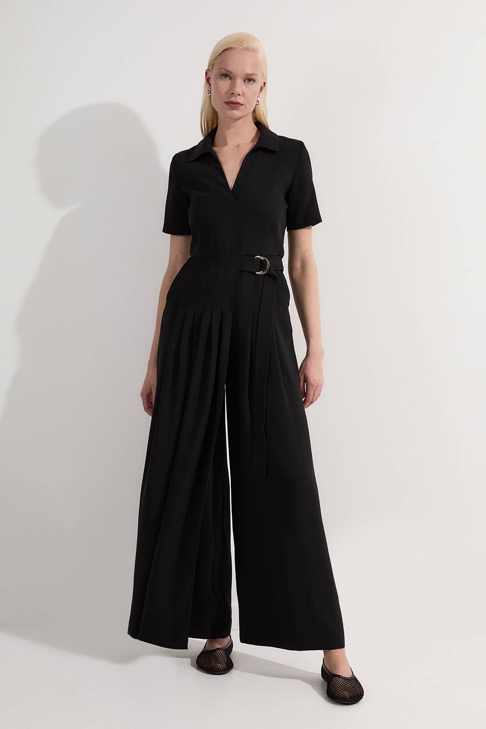 KarenMillen Combinaison ajustée souple à plis et ceinture