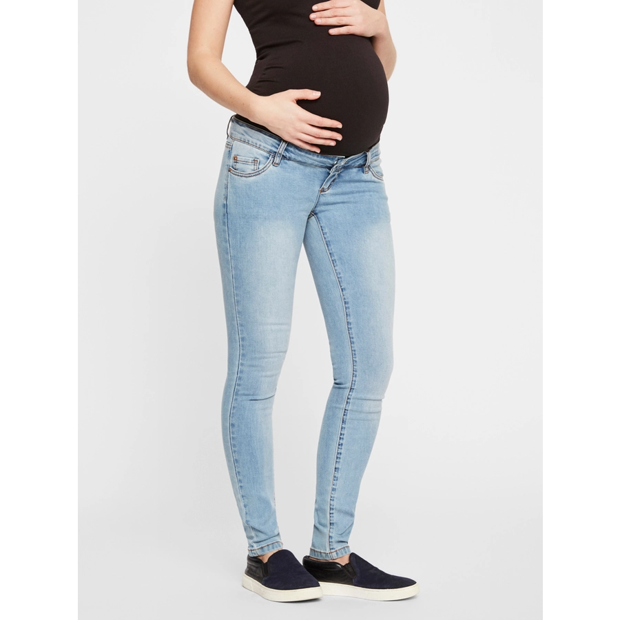 mama;licious Umstandsjeans MLLOLA Light Blue Denim