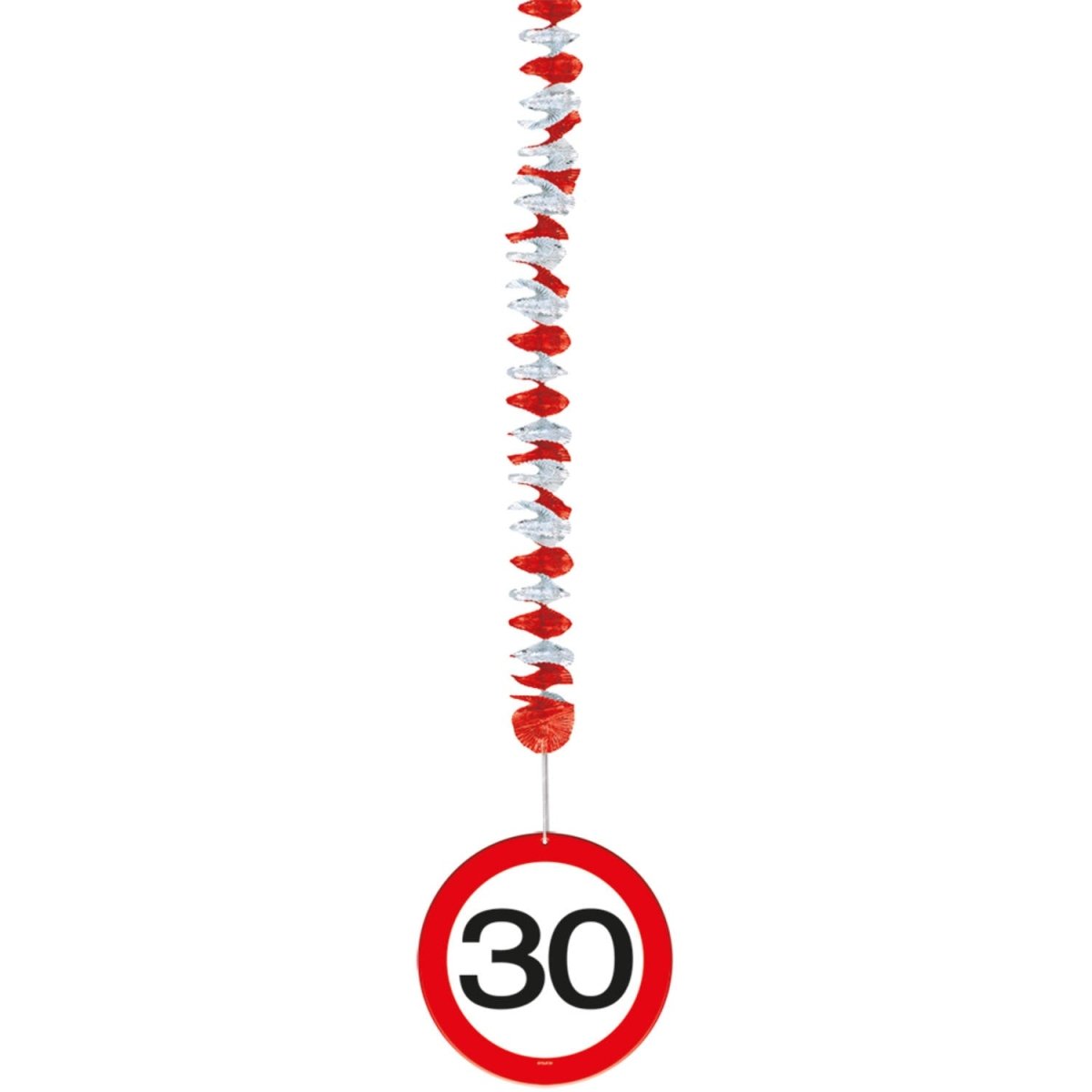 Hangdecoratie 30 Jaar Verkeersbord 75cm 3st