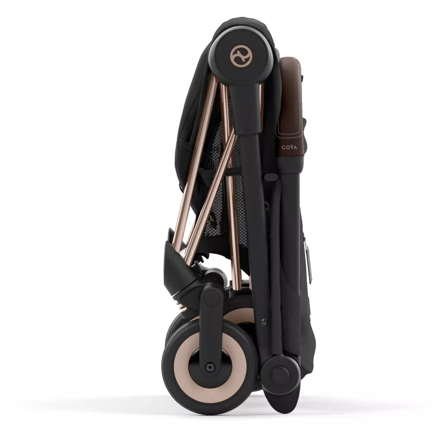 cybex PLATINUM Buggy Coya Rosegold Sepia Black inklusive Babyschale Cloud T I-Size Sepia Black und Adapter