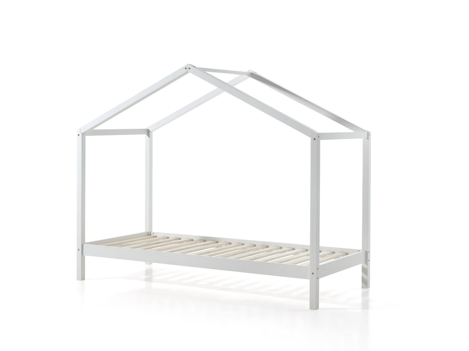 Hausbett DALLAS 3 - weiß - Kiefer massiv - inklusive Bettschublade