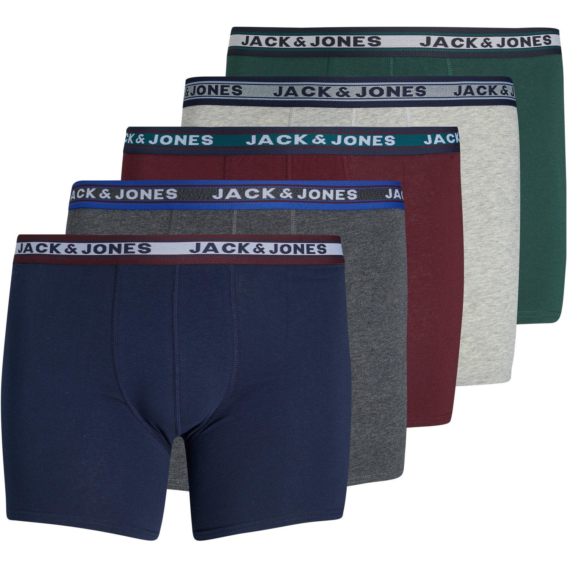 Jack and Jones Jack Oliver 5 Pack Trunk Mens Plus Size