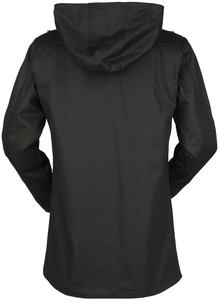 Manteau avec détails fermetire Éclair | Gothicana by EMP Manteau court