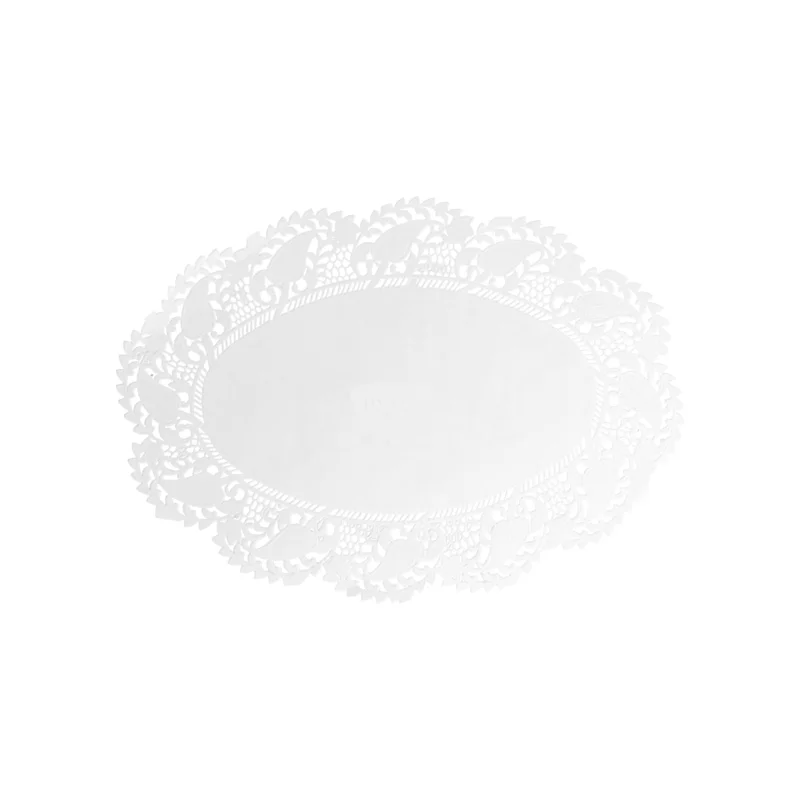 GDP - Napperon en dentelle ovale blanc - 27x18cm - x250