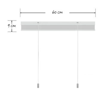 KARWEI dubbel plisségordijn lichtdoorlatend wit (kleurnr. 6001) 60x180 cm (bxh)