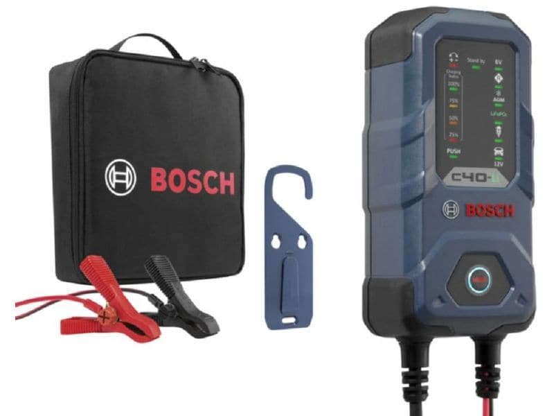 Bosch Automotive Batterieladegerät C40-Li 6 V - 12 V, 5A Intelligentes Ladegerät für Autos und Motorräder