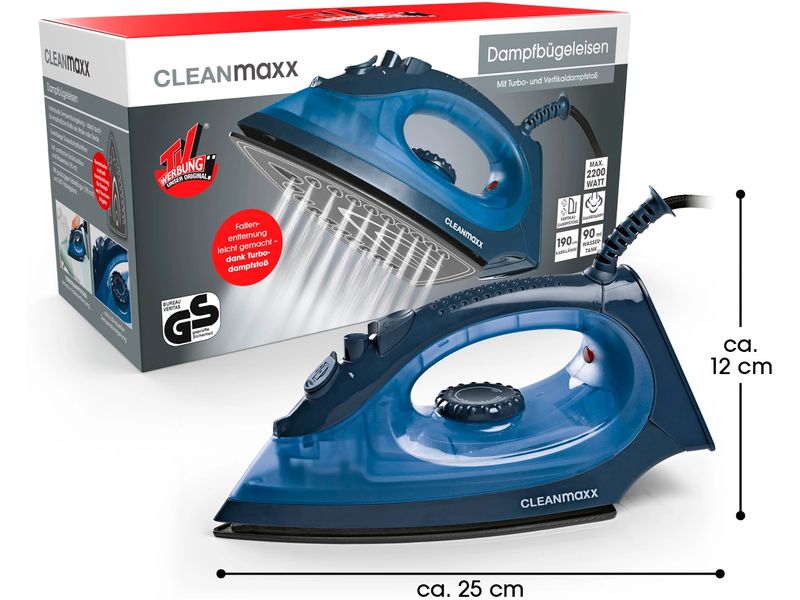 CLEANmaxx Dampfbügeleisen CLEAN edition Bügeleisen mit keramischer Antihaftbeschichtung
