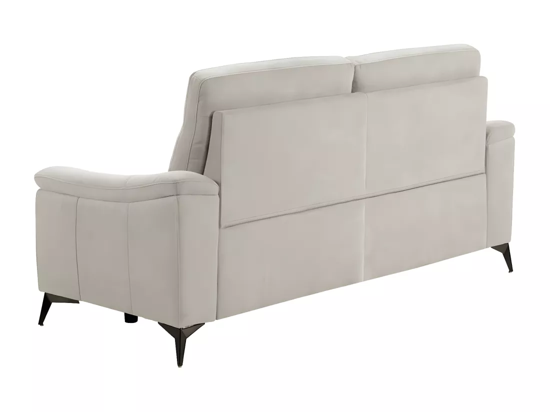 Canapé de relaxation électrique microfibre Kuiza-Couleur Beige clair-3 places relax électrique