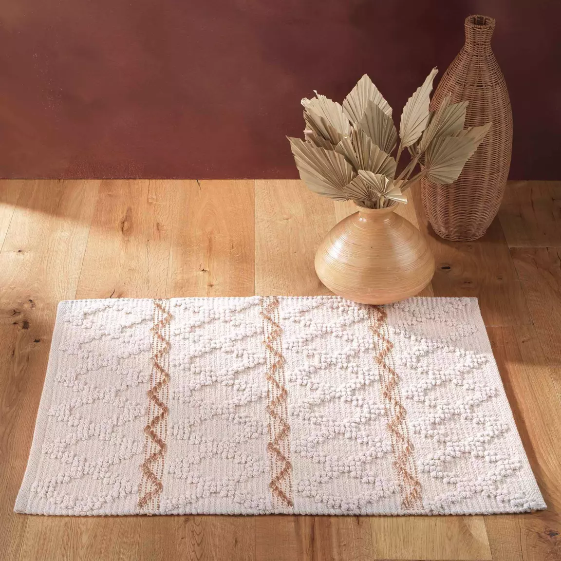 Tapis de salon coton (60 x 90 cm) Belem Ecru