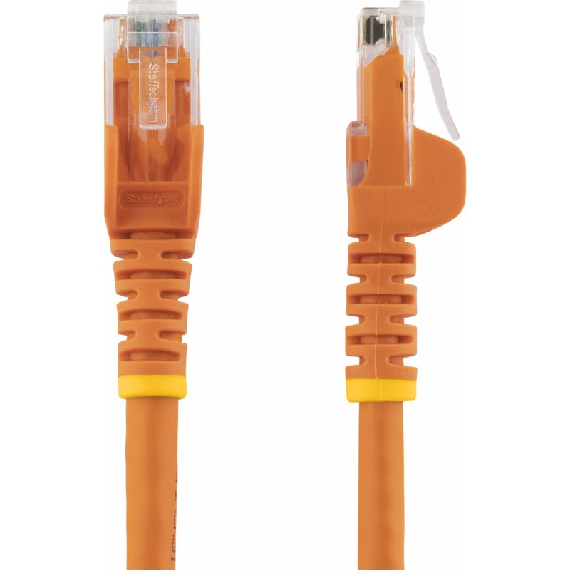 StarTech.com Câble réseau Cat6 Gigabit UTP sans crochet de 3m - Cordon Ethernet RJ45 anti-accroc - M/M - Orange