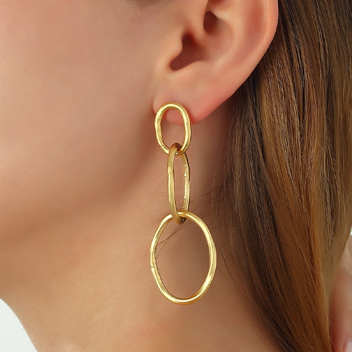 Boucles d'oreilles - Laiton plaqué or