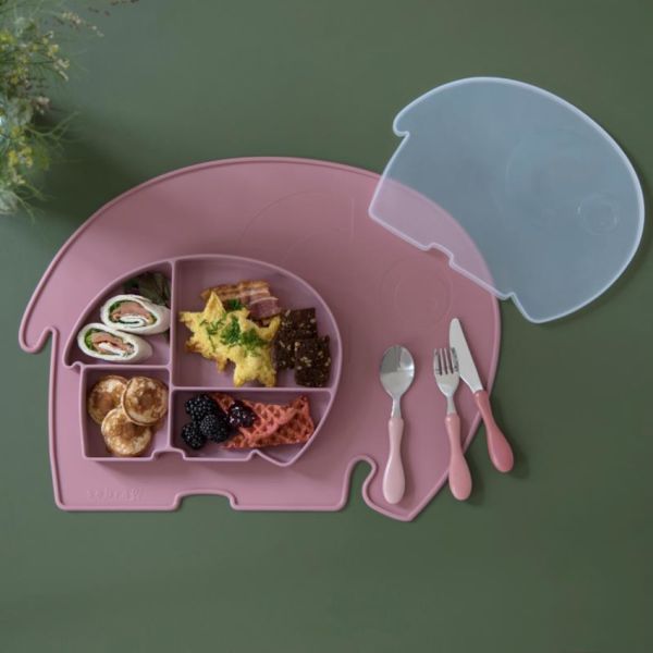 Sebra Fanto Siliconen Bord Met Deksel Nordic Blue