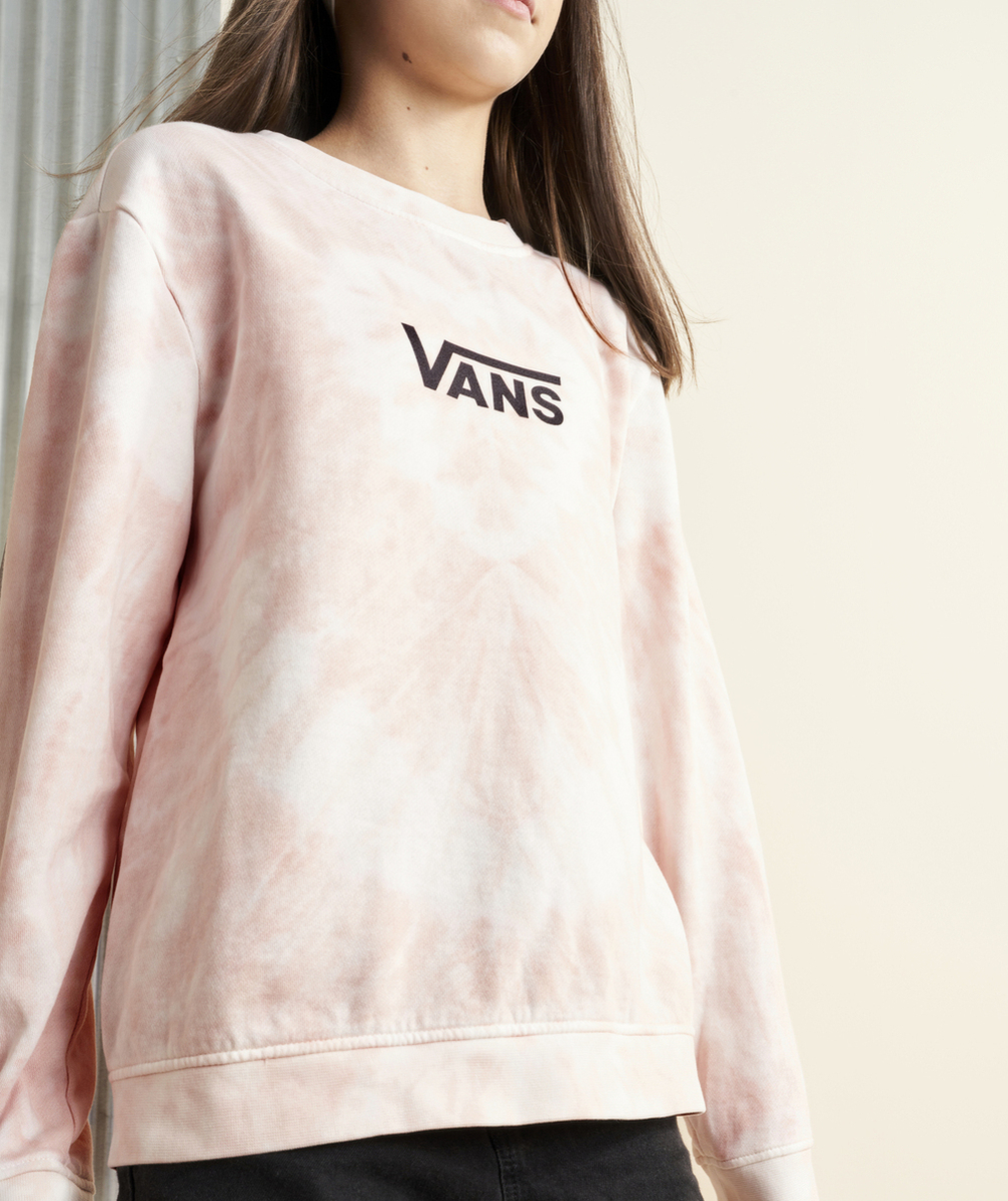 VANSSWEAT FILLE TIE-DYE ROSE AVEC LOGO