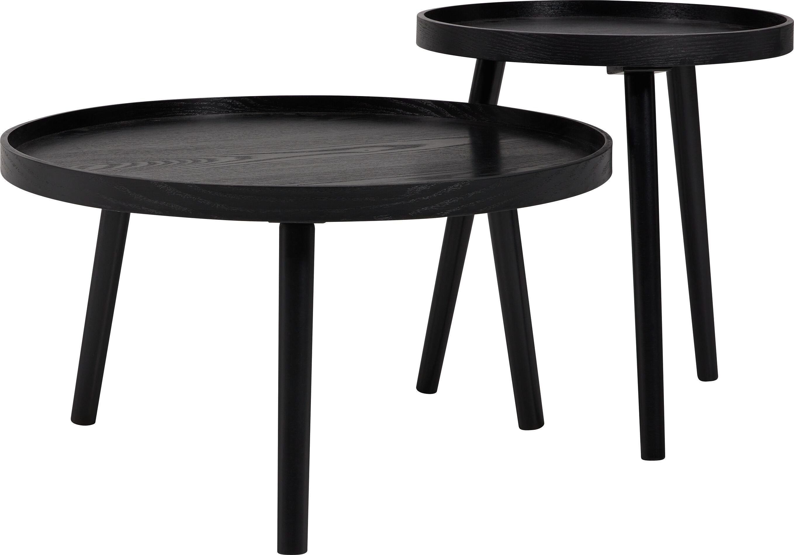 MAILA Salontisch - Schwarz / B: 60.0 cm x T: 60.0 cm x H: 34.0 cm
