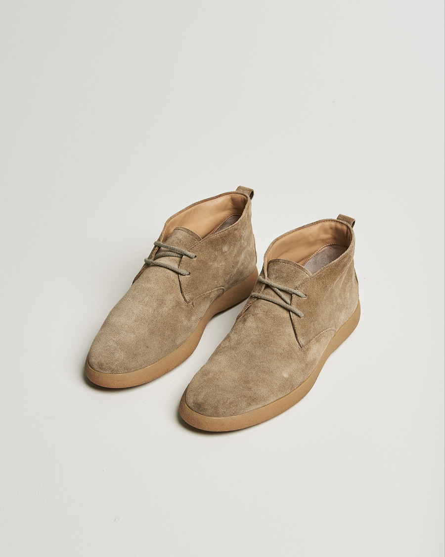 Tod's Gommino Chukka Boots Taupe Suede