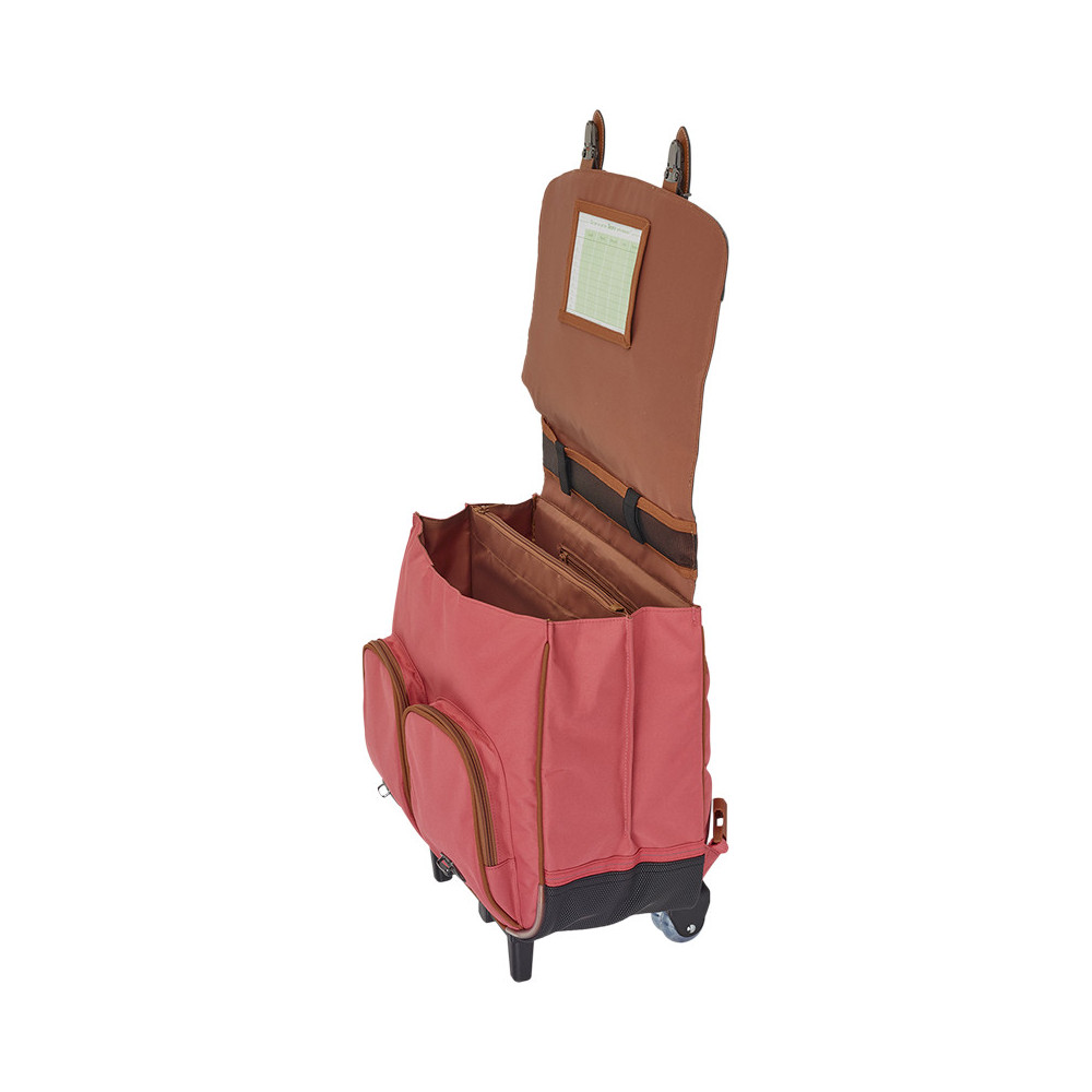 Cartable trolley Adriana rose