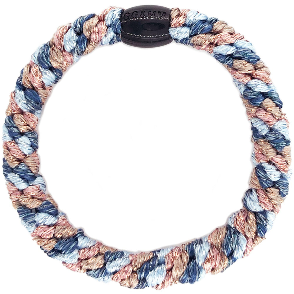 Hårelastik Multi Light Blue/Rosa Metallic - Bow's by Stær