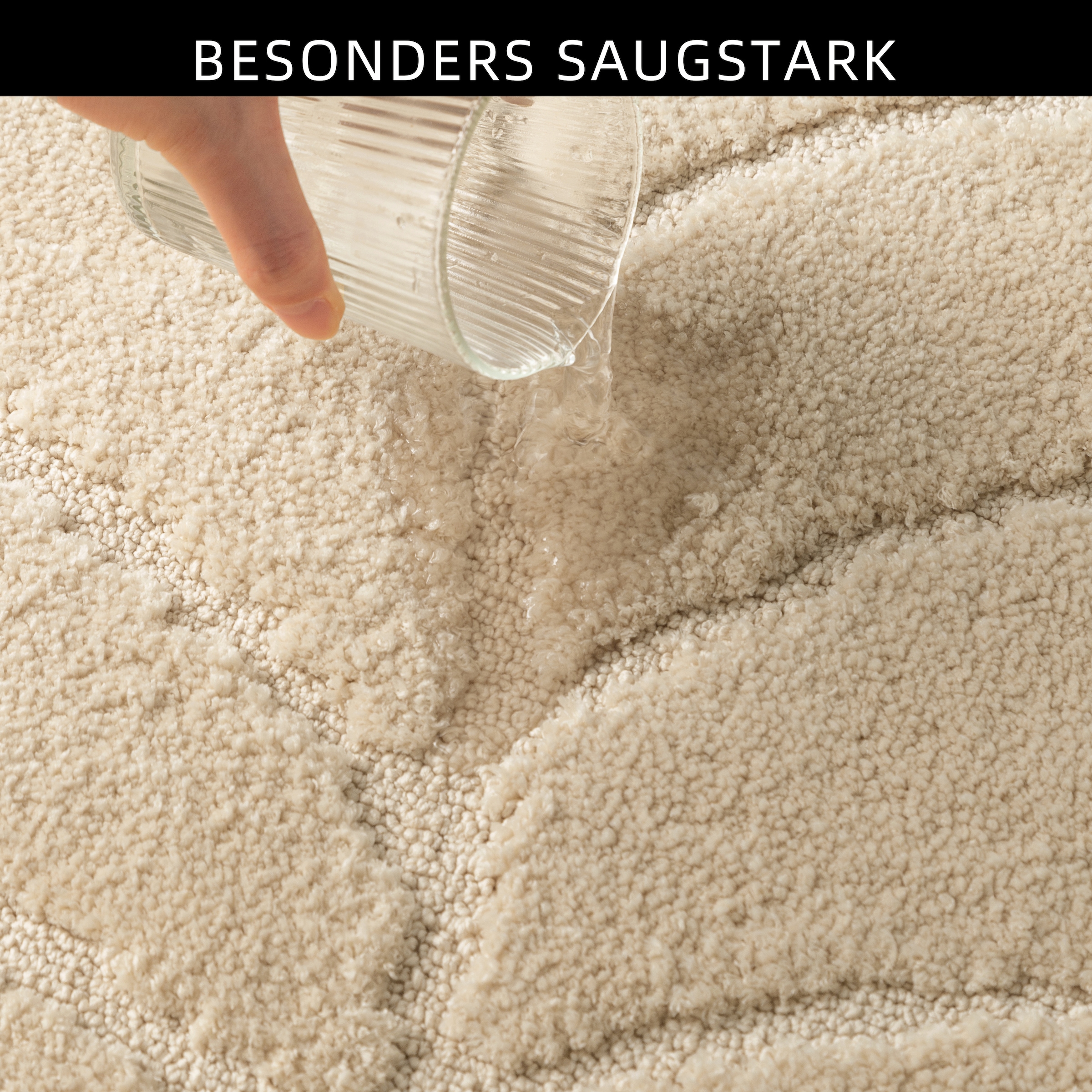 my home Badematte »Epense, Badvorleger, Badezimmer Teppich, Duschmatte mit Blattstruktur« Höhe 10 mm rutschhemmend beschichtet fussbodenheizungsgeeignet | schnell trocknend Badteppich, Uni, Blätter, Hoch-Tief, verschiedene Farben und Grössen
