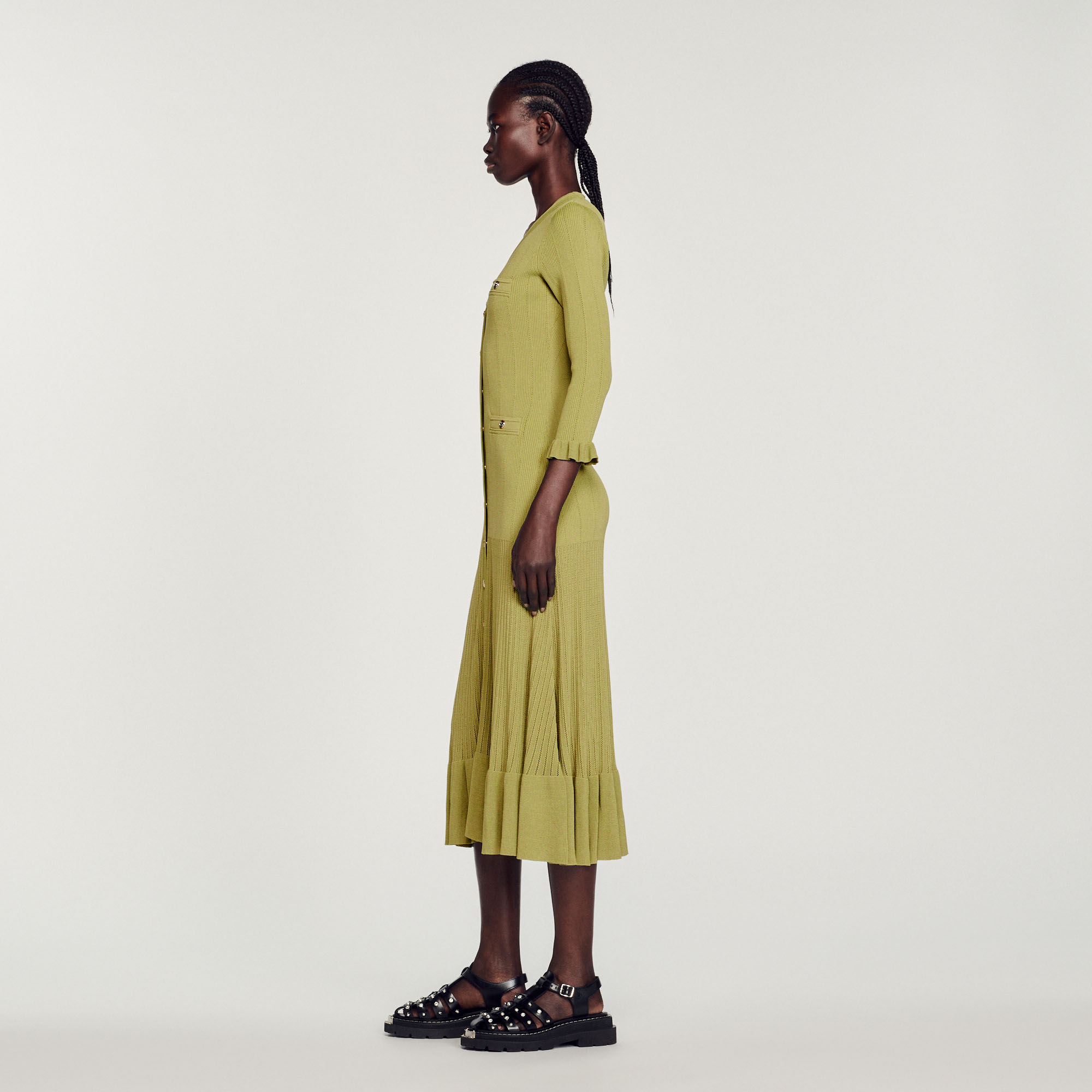 Robe longue en maille