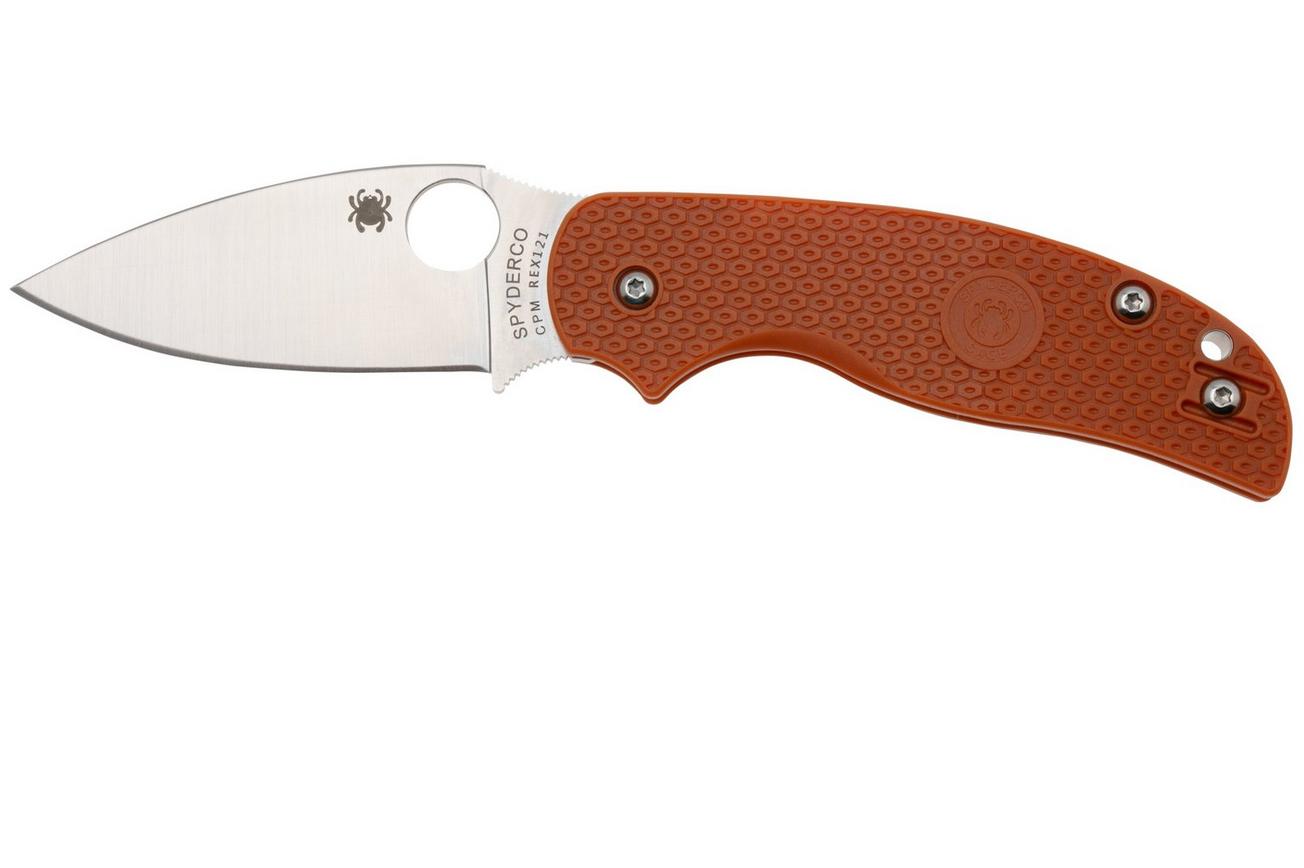 Spyderco Sage 5 Lightweight CPM REX 121 C123BORP Burnt Orange FRN zakmes
