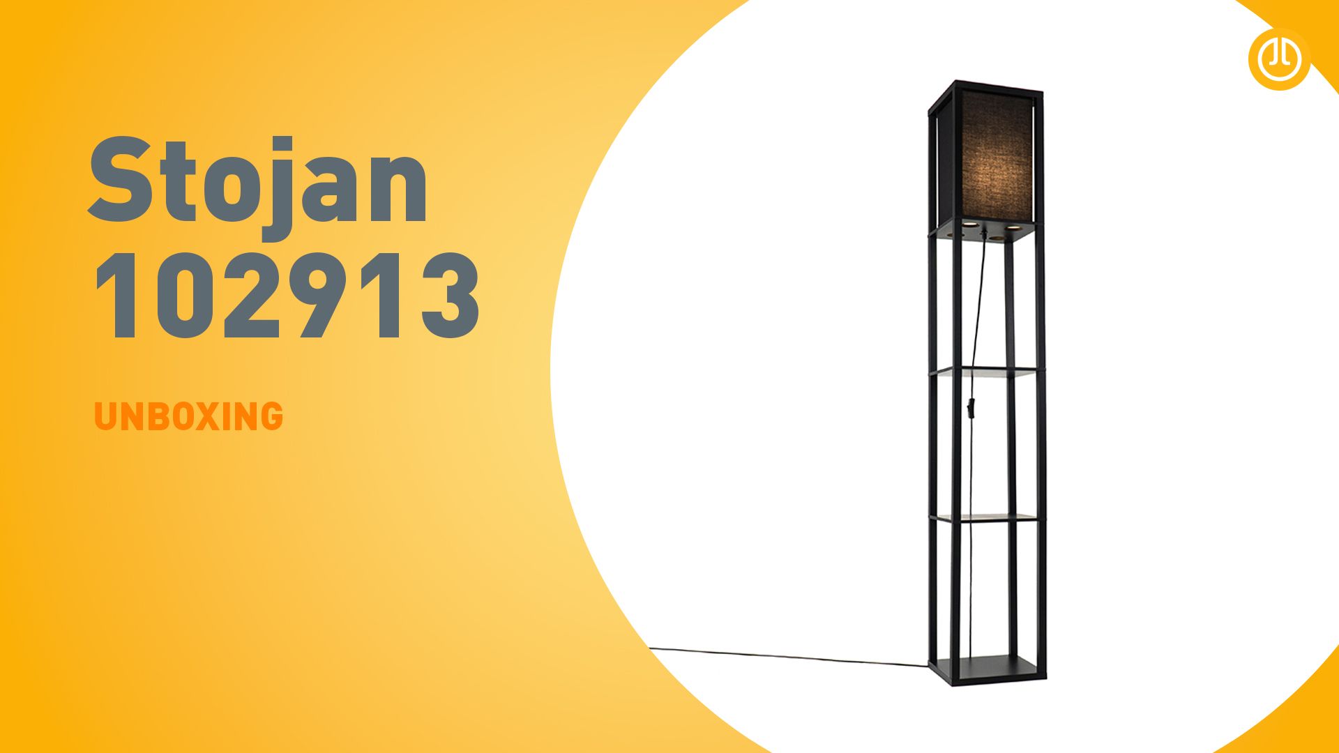 Moderne vloerlamp zwart met stoffen kap - Stojan
