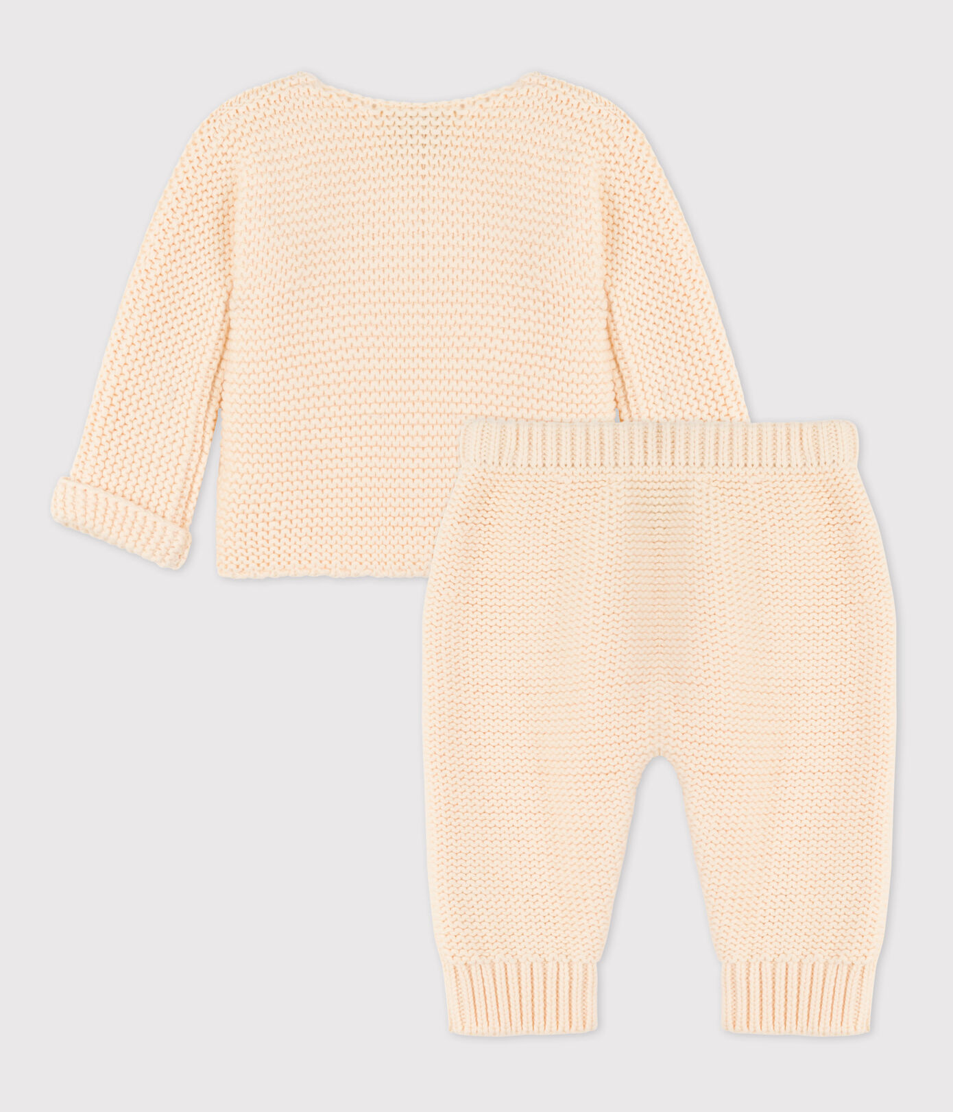Ensemble 2 pièces bébé en tricot en coton