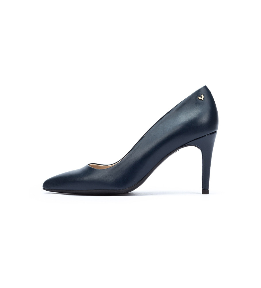 Sapatos Martinelli Thelma em couro azul-marinho - Altura do salto: 8,5 cm -