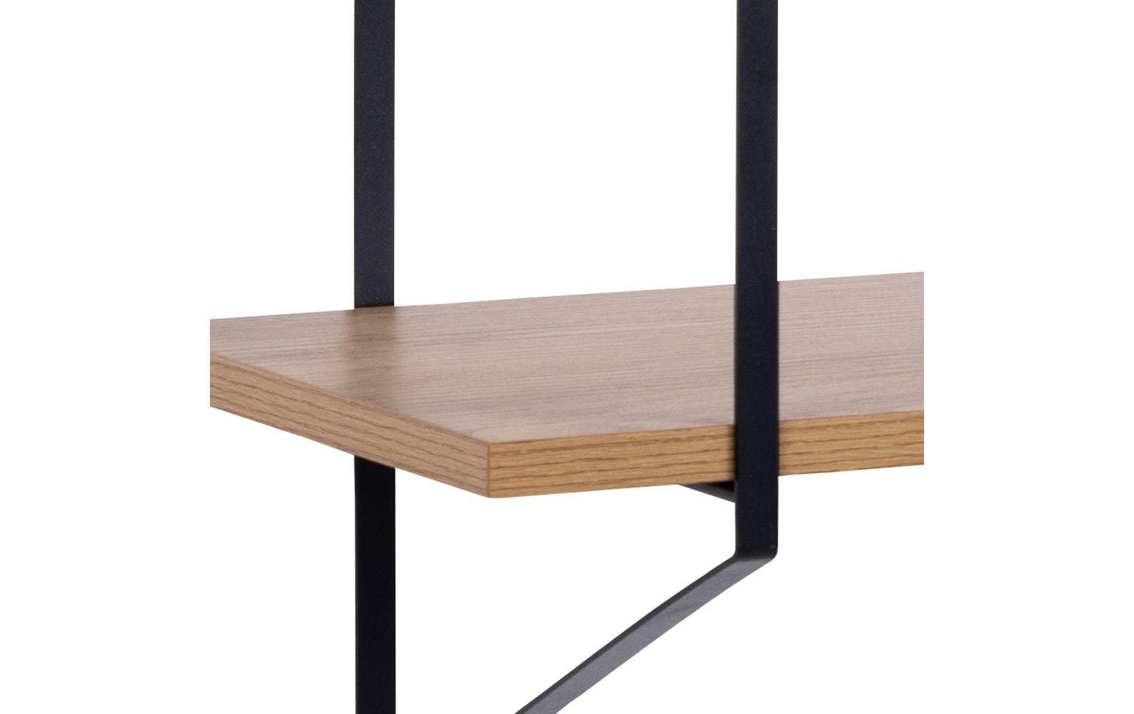 Wandregal Belfast 191 x 25,5 x 79 cm, Braun/SchwarzHängeregal