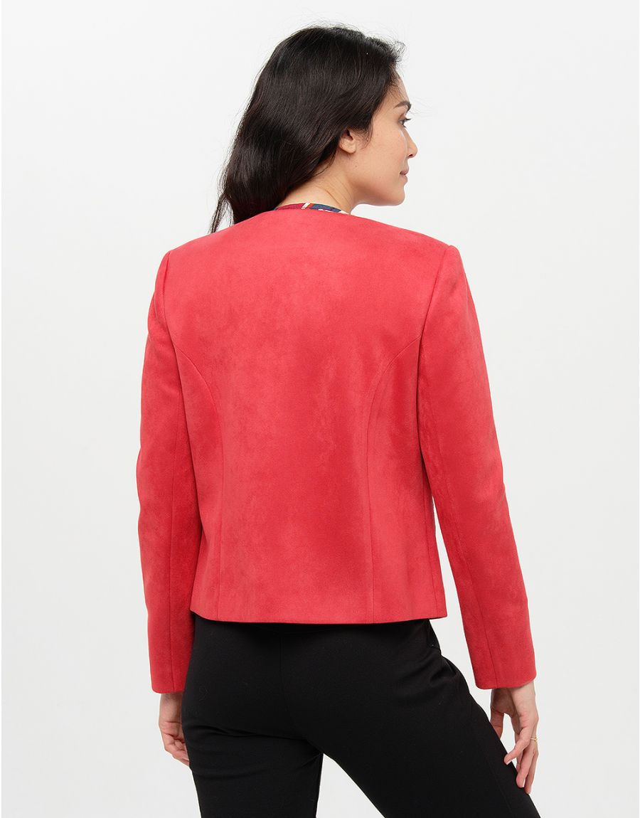 Veste suédine rouge