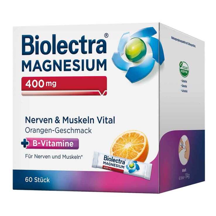Biolectra Magnesium 400 mg Nerven & Muskeln Vital, 60 St