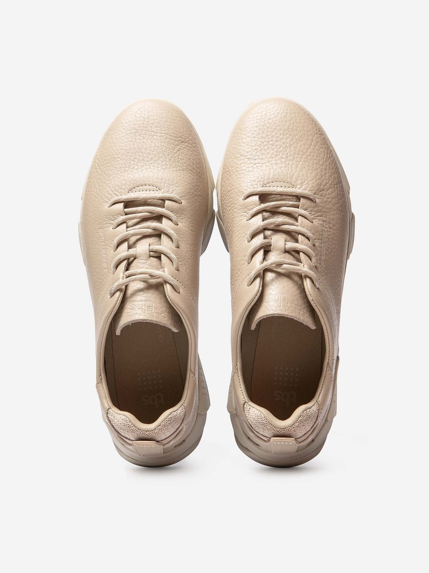 Baskets Homme Confort Cuir Sans Coutures Beige