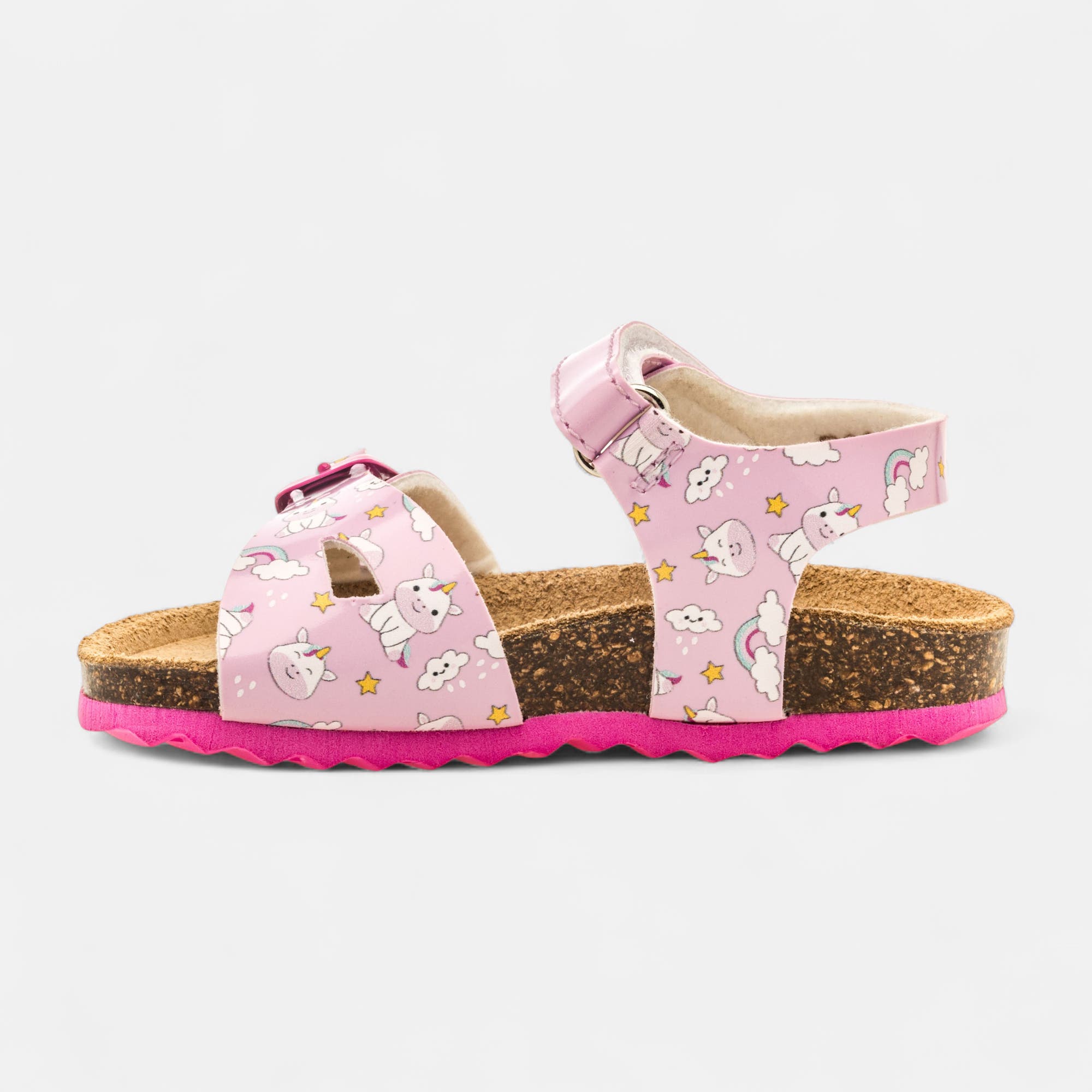 Mules semelle liège Bébé fille rose