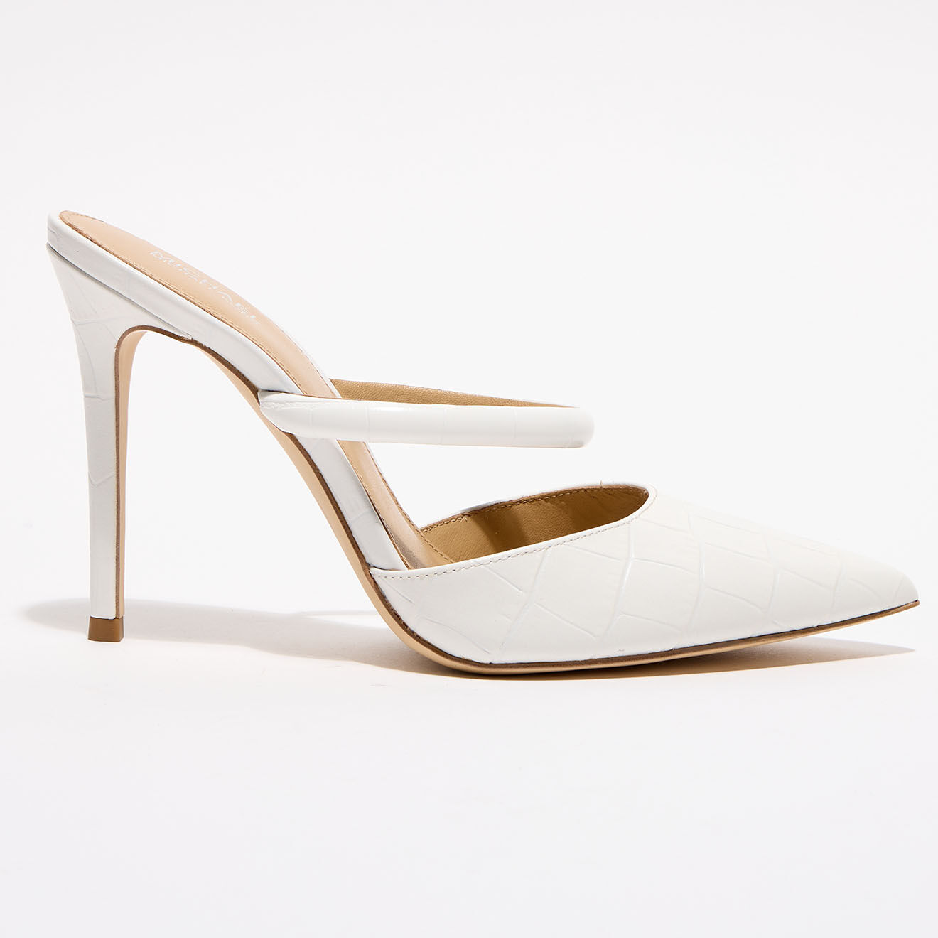 Michael Kors Chaussures Mules en Cuir Jessa blanches - Talon 10 cm