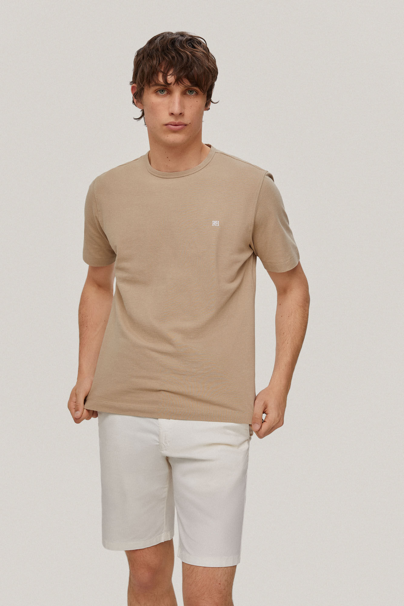 Camiseta Piqué - Bege