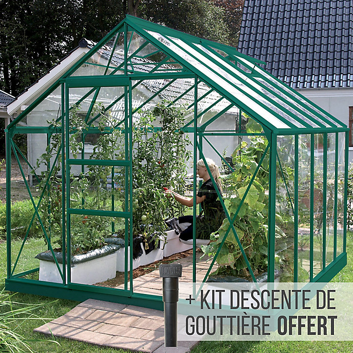 Serre en verre Lams Carvi vert 8,10m²