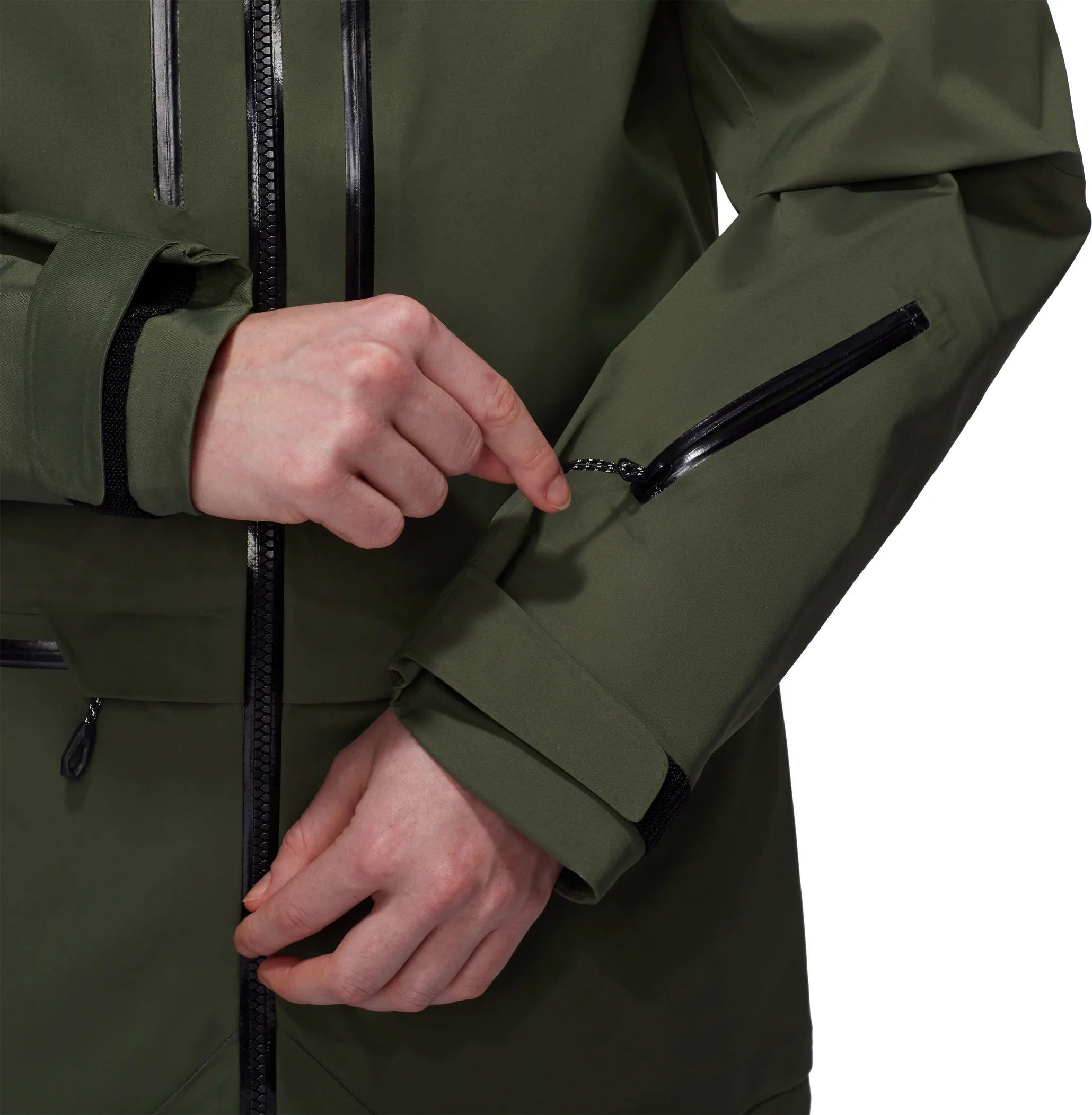 Mammut Women's Haldigrat Hardshell Hooded Jacket Dark Marsh-Black