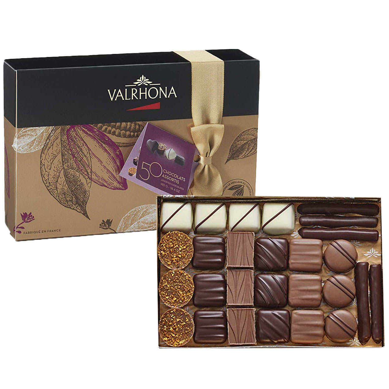 Ballotin assortiment de 50 chocolats - Valrhona