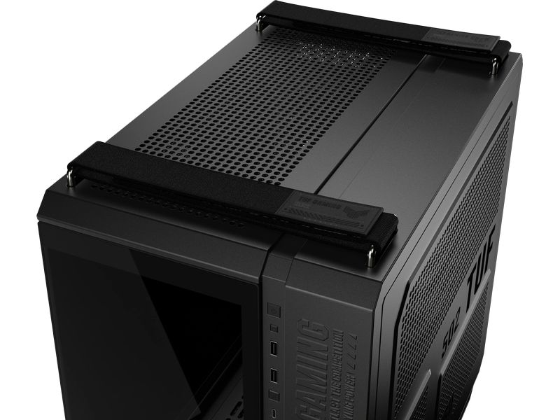 ASUS PC-Gehäuse TUF GAMING GT502 Horizon TG ARGB Schwarz Leistungsstarkes Midi-Tower-Gehäuse mit modularem Dual-Chamber-Design